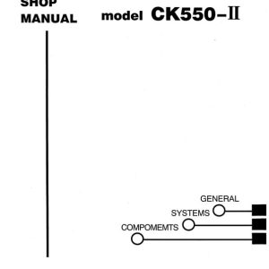 Kobelco Crawler Crane CK550 II Shop Manual Diagrams S5GM00001ZE01 1