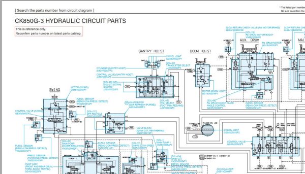 Kobelco Crawler Crane CK850G 3 Electric Hydraulic Circuit Diagrams 1