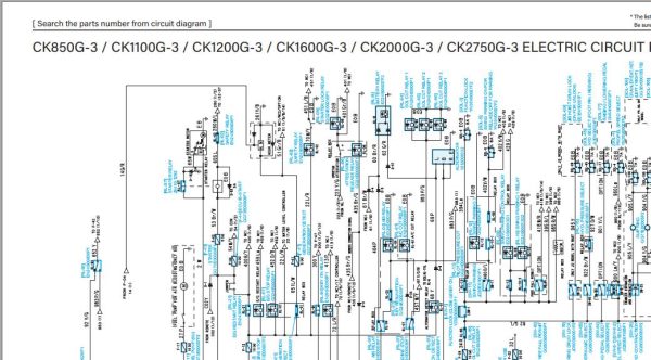 Kobelco Crawler Crane CK850G 3 Electric Hydraulic Circuit Diagrams 2
