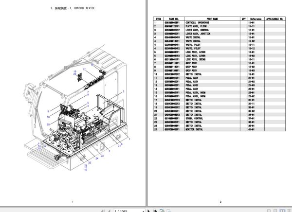 Kobelco Crawler Crane CKE1100G 2 Parts Catalog S3GK05001ZO01 1