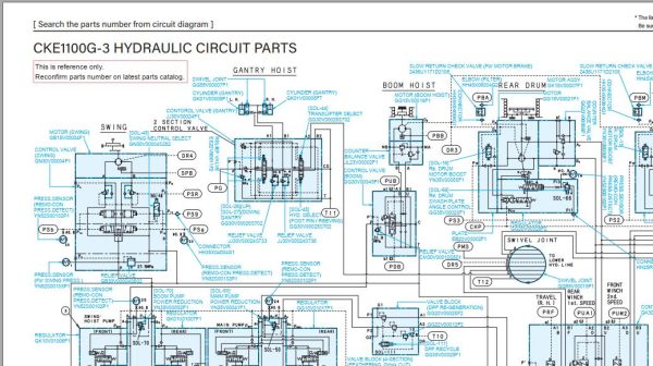 Kobelco Crawler Crane CKE1100G 3 Electric Hydraulic Circuit Diagrams 1