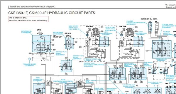 Kobelco Crawler Crane CKE1350 1F Electric Hydraulic Circuit Diagrams 1