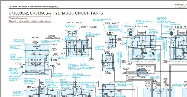 Kobelco Crawler Crane CKE1350G 2 Electric Hydraulic Circuit Diagrams 1