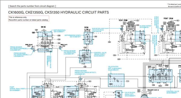 Kobelco Crawler Crane CKE1350G Electric Hydraulic Circuit Diagrams 1