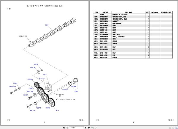 Kobelco Crawler Crane CKE1800 1F Parts Catalog S3JC10003ZO 3