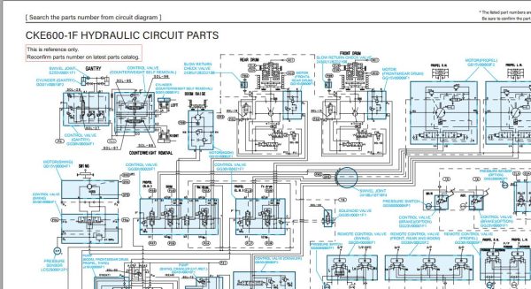 Kobelco Crawler Crane CKE600 1F Electric Hydraulic Circuit Diagrams 1