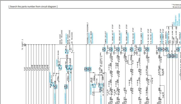 Kobelco Crawler Crane CKE800 1F Electric Hydraulic Circuit Diagrams 2