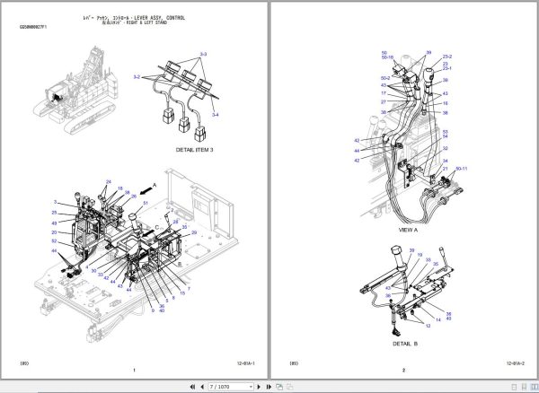 Kobelco Crawler Crane CKE800G Parts Catalog S3GG04001ZO07 2
