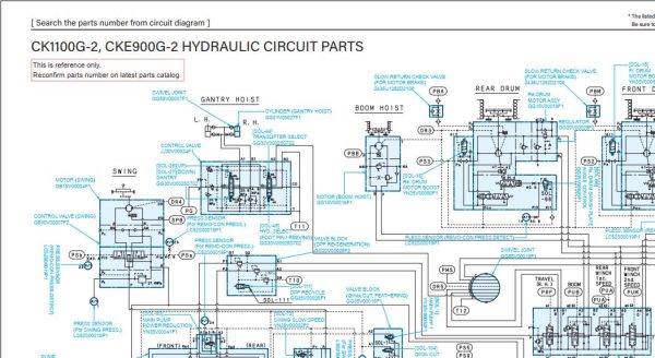 Kobelco Crawler Crane CKE900G 2 Electric Hydraulic Circuit Diagrams 1