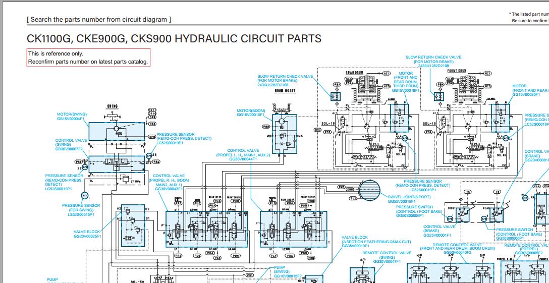Kobelco Crawler Crane CKE900G Electric Hydraulic Circuit Diagrams 1