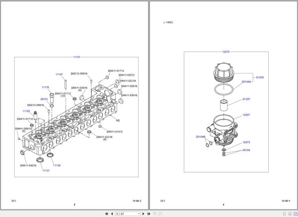 Kobelco Crawler Crane CKE900G Parts Catalog S3GH04001ZO08 3