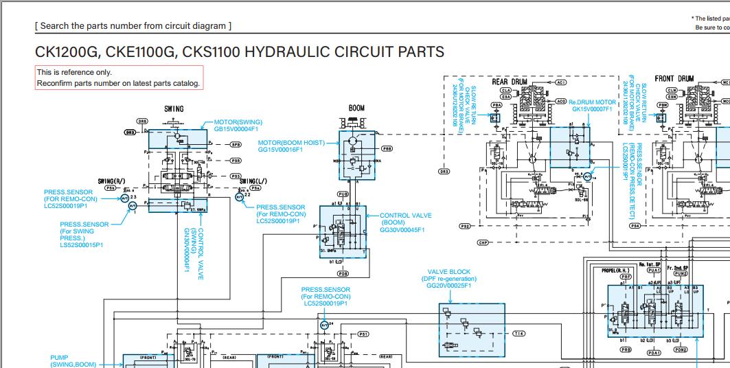 Kobelco Crawler Crane CKS1100 Electric Hydraulic Circuit Diagrams 1