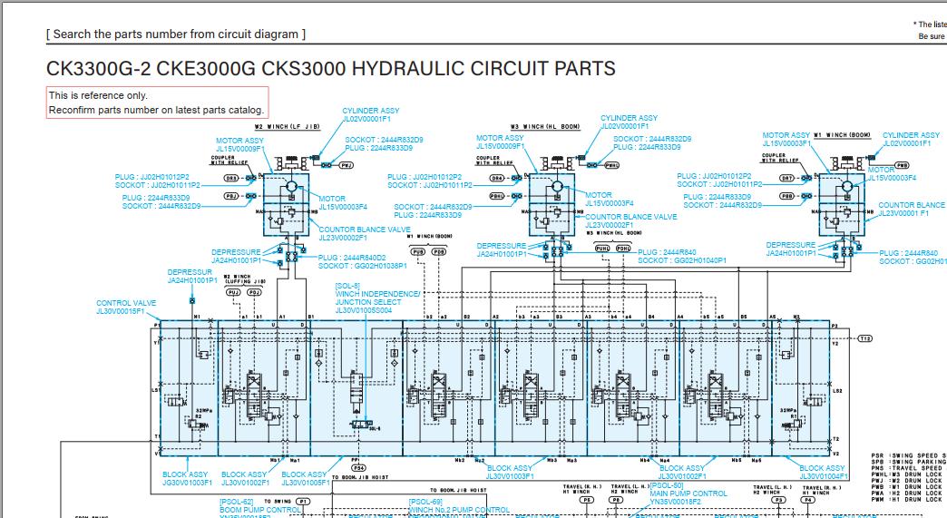 Kobelco Crawler Crane CKS3000 Electric Hydraulic Circuit Diagrams 1