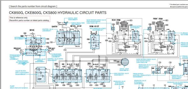 Kobelco Crawler Crane CKS800 Electric Hydraulic Circuit Diagrams 1
