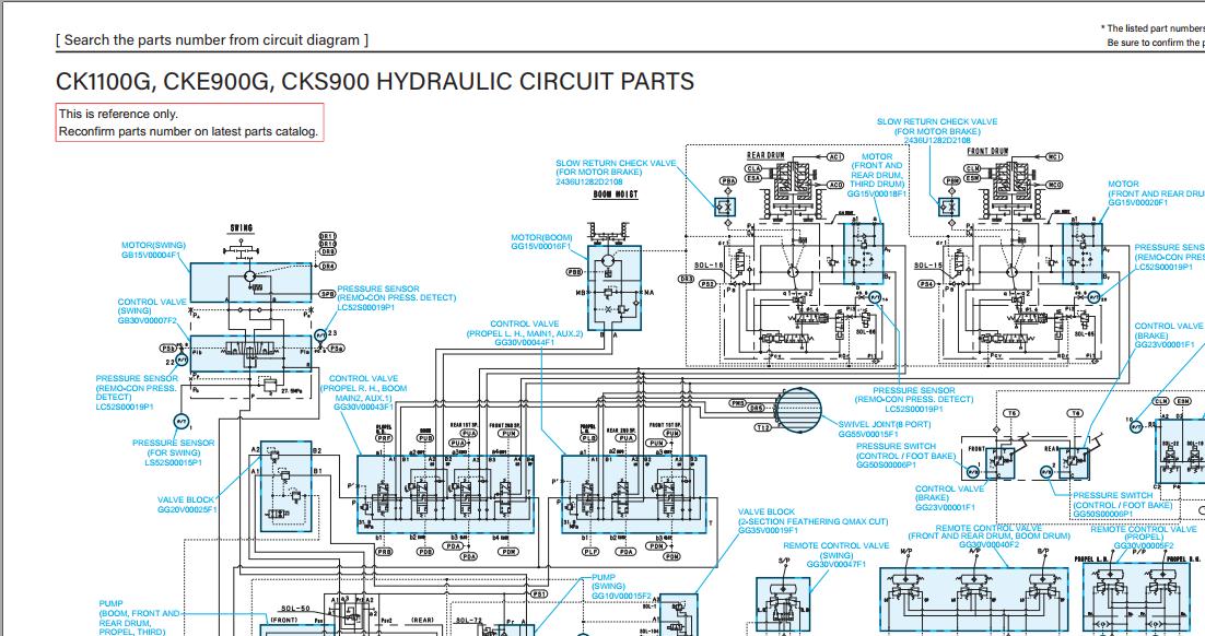 Kobelco Crawler Crane CKS900 Electric Hydraulic Circuit Diagrams 1