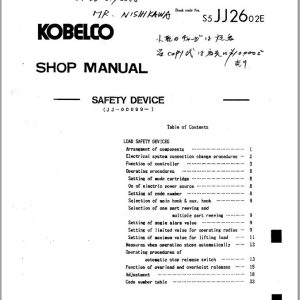 Kobelco Crawler Crane LSD800C Safety Device Electrical Diagrams 1