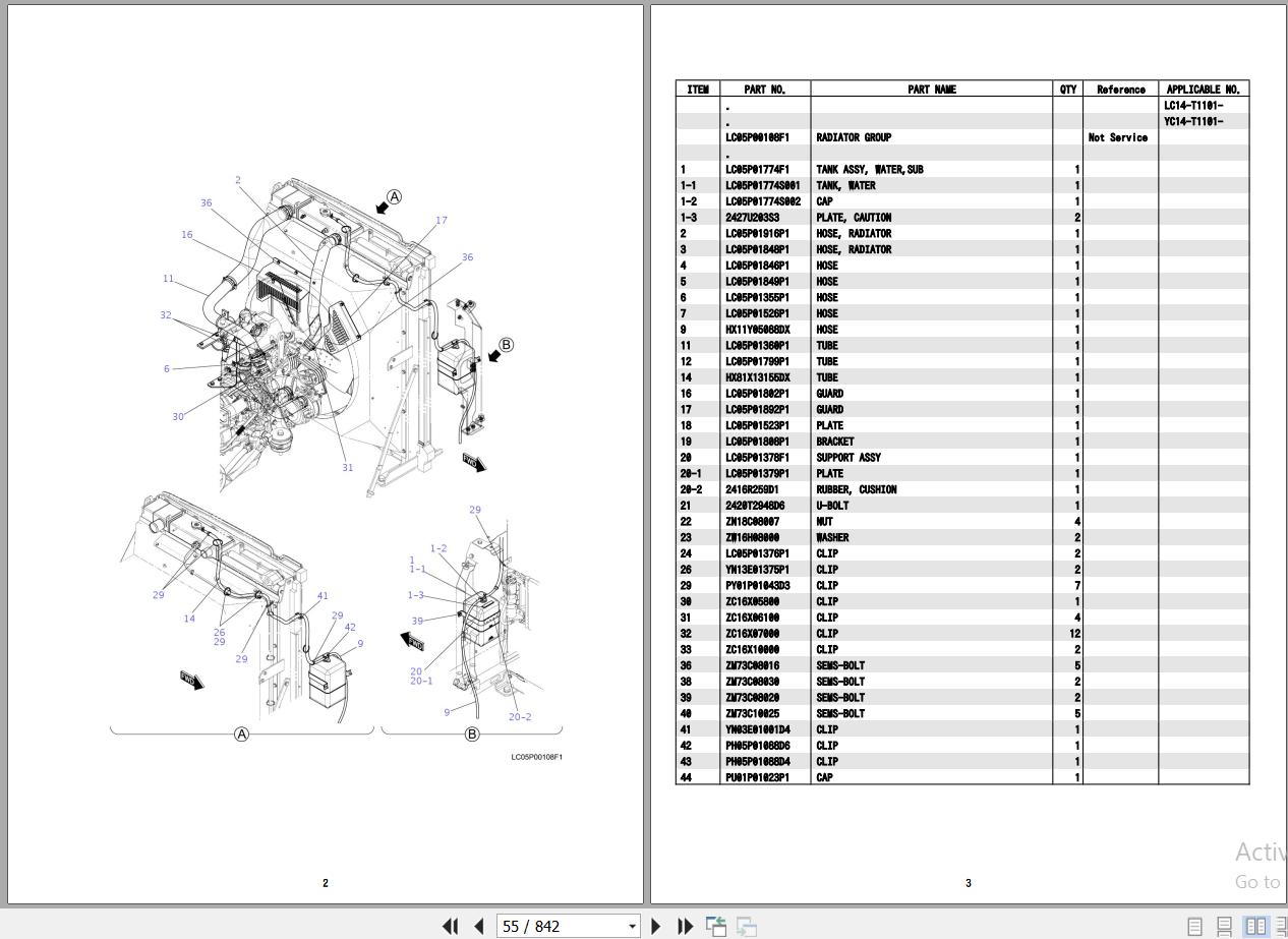 Kobelco Excavator SK380XDLC10 Parts Catalog S3LCT0007ZE11
