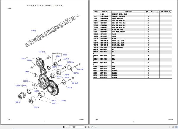 Kobelco Rough Terrain Crane RK700 Parts Catalog S3EG00001ZO 3
