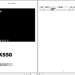 Kobelco Telescopic Crawler Crane TK550 Parts Catalog S3EC01001ZO 1