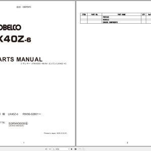 Kobelco Wheel Loader LK40Z 6 Parts Catalog S3RW0005 1