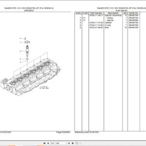 Komatsu Engine SAA6D107E 1CC For GD655 5 Parts Catalog 2