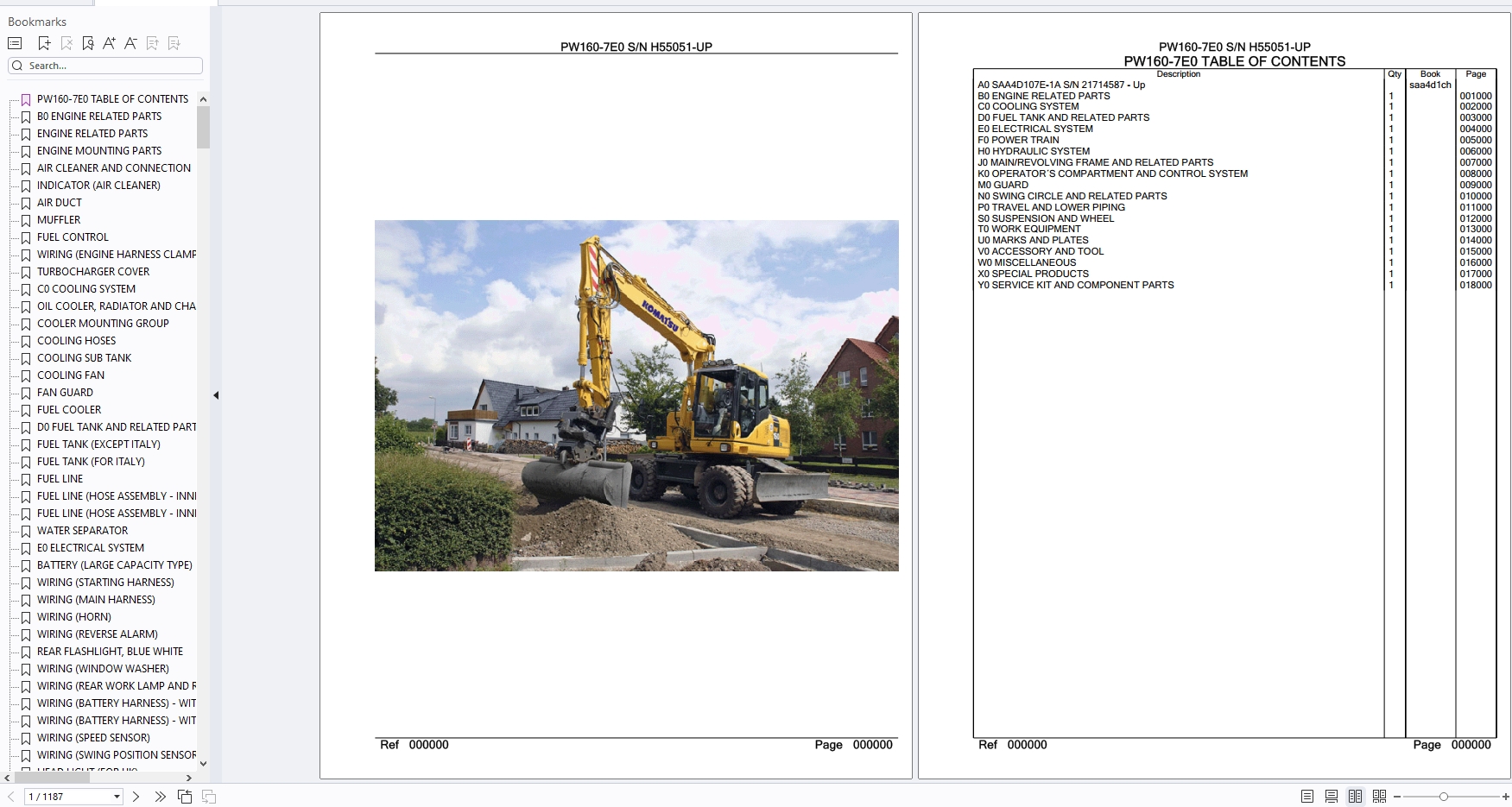 Komatsu Excavator PW160 7E0 H55051 UP Spare Parts Catalog 4