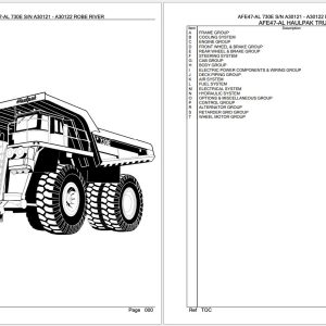 Komatsu Rigid Dump Trucks AFE47 W AFE47 W 730E Spare Parts Catalog 1