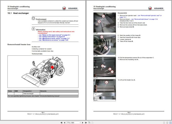 Kramer Telehandlers 4209 to 5509 Repair Manual 1000384654 3