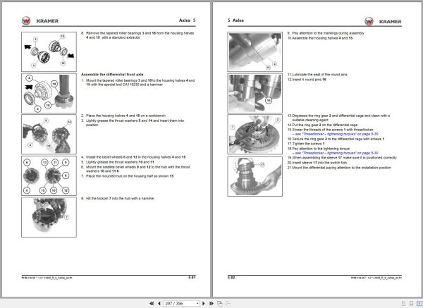 Kramer Telehandlers 5509 Service Manual 1000344605 3