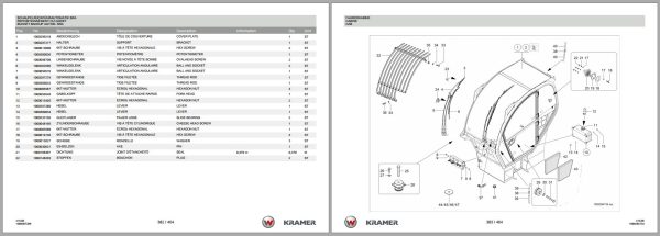 Kramer Telehandlers 5509 Spare Parts List 1000311561 2
