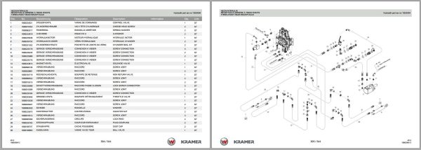 Kramer Wheel Loader 1245CC40 Spare Parts List 322680416 2