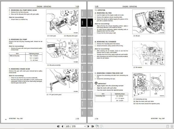Landini Tractor 1 25 1 25H Service Manual 6510275M1 EN 2