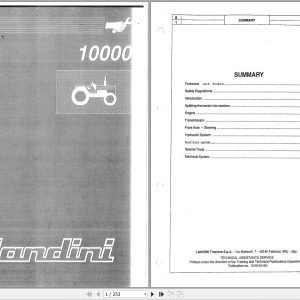 Landini Tractor 10000S 12500 13000 145000 Service Manual 3538381M1 EN 1