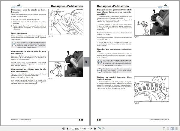 Landini Tractor 160 180 T TRONIC Operators Maintenance Manual 6730164A1 FR 2