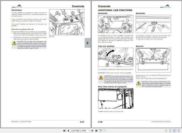 Landini Tractor 160 T TRONIC 180 T TRONIC Operators Maintenance Manual 6730163A1 EN 2
