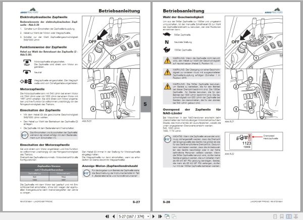 Landini Tractor 160 T TRONIC 180 T TRONIC Operators Maintenance Manual 6730166A1 DE 2