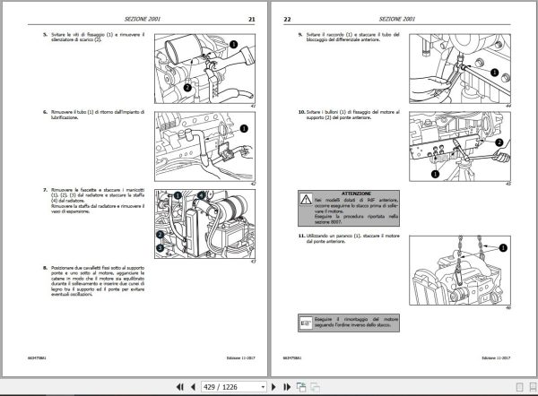 Landini Tractor 2 045 2 050 2 055 2 060 Service Manual 6634758A1 IT 2