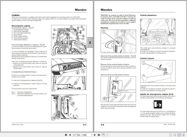 Landini Tractor 2 045 STD to 2 055 GE Operators Maintenance Manual 6627126A2 ES 2