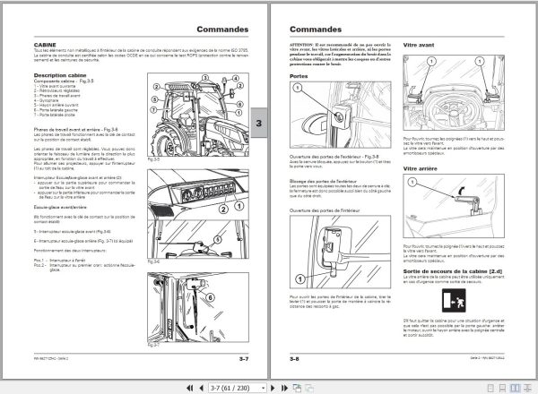 Landini Tractor 2 045STD to 2 055GE Operators Maintenance Manual 6627125A2 FR 2