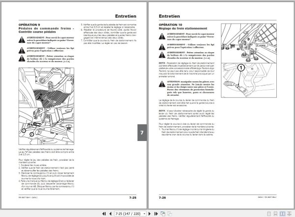 Landini Tractor 2 045STD to 2 060GE Operators Maintenance Manual 6607190A1 FR 2