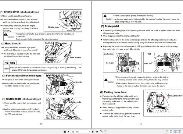 Landini Tractor 2840 3640 Operators Maintenance Manual OM 2840 3640 EN 2