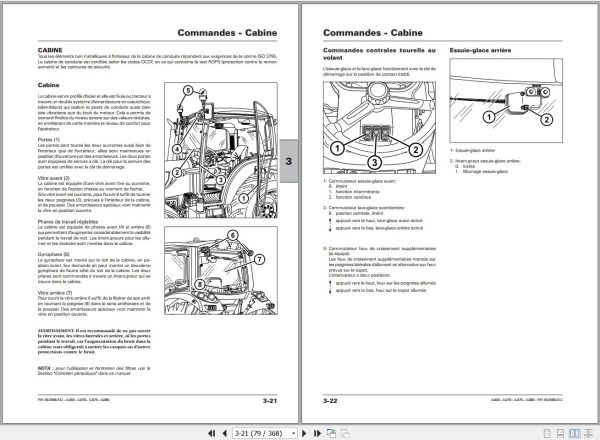 Landini Tractor 4 060 4 070 4 075 4 080 Operators Maintenance Manual 6525982M2 FR 2