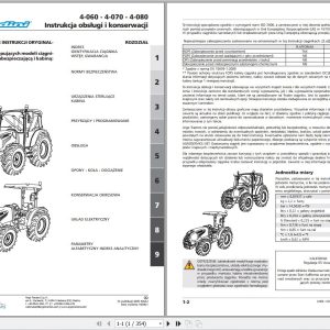 Landini Tractor 4 060 4 070 4 080 Operators Maintenance Manual 6695336A2 PL 1