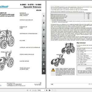Landini Tractor 4 060 4 070 4 080 Operators Maintenance Manual 6716736A1 TR 1