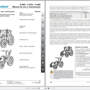 Landini Tractor 4 060 4 070 4 080 Operators Maintenance Manual 6717039A1 PT 1