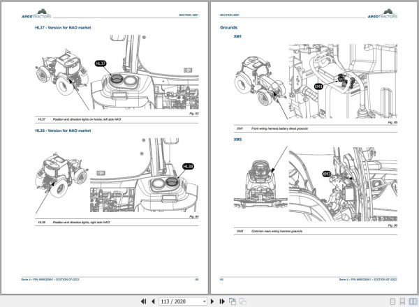 Landini Tractor 4 060 4 070 4 080 Service Manual 6695339A1 EN 2