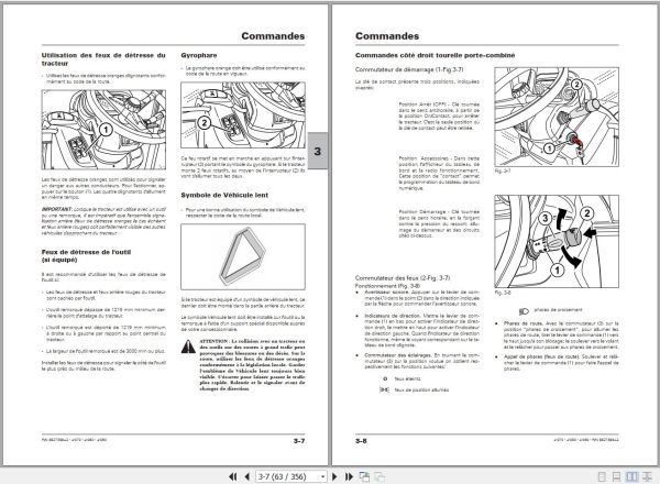 Landini Tractor 4 070 4 080 4 090 Operators Maintenance Manual 6627368A2 FR 2