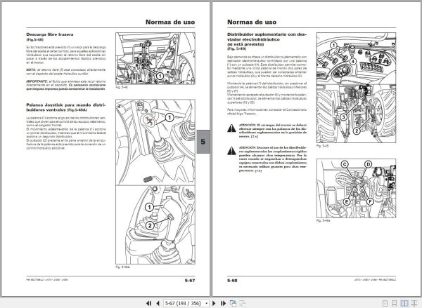 Landini Tractor 4 070 4 080 4 090 Operators Maintenance Manual 6627369A2 ES 2