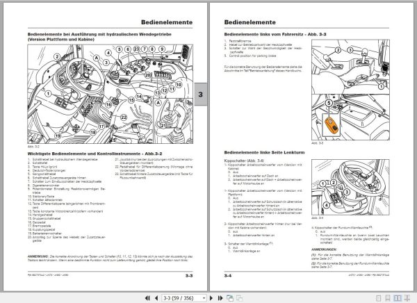 Landini Tractor 4 070 4 080 4 090 Operators Maintenance Manual 6627370A2 DE 2