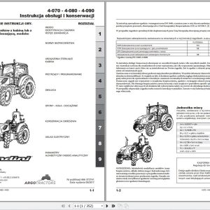 Landini Tractor 4 070 4 080 4 090 Operators Maintenance Manual 6663727A1 PL 1